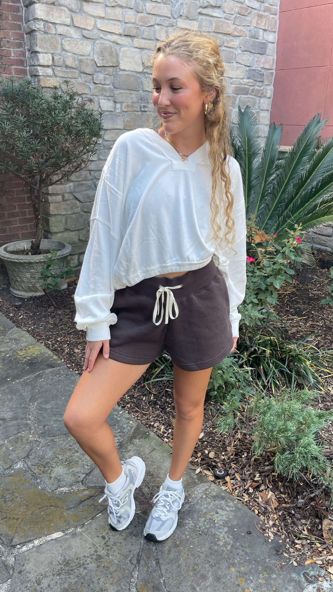 Cotton Terry Slouchy Top