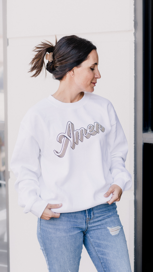 Amen (Retro) Graphic Sweatshirt