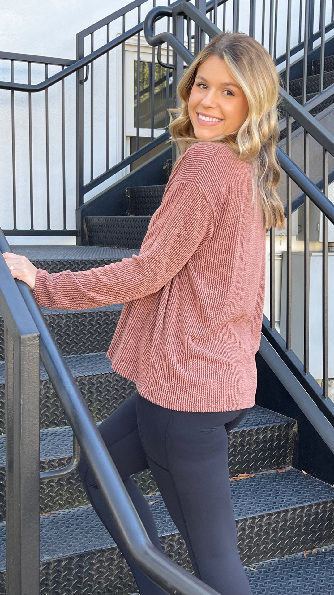 Long Sleeve Moa Ribbed Top