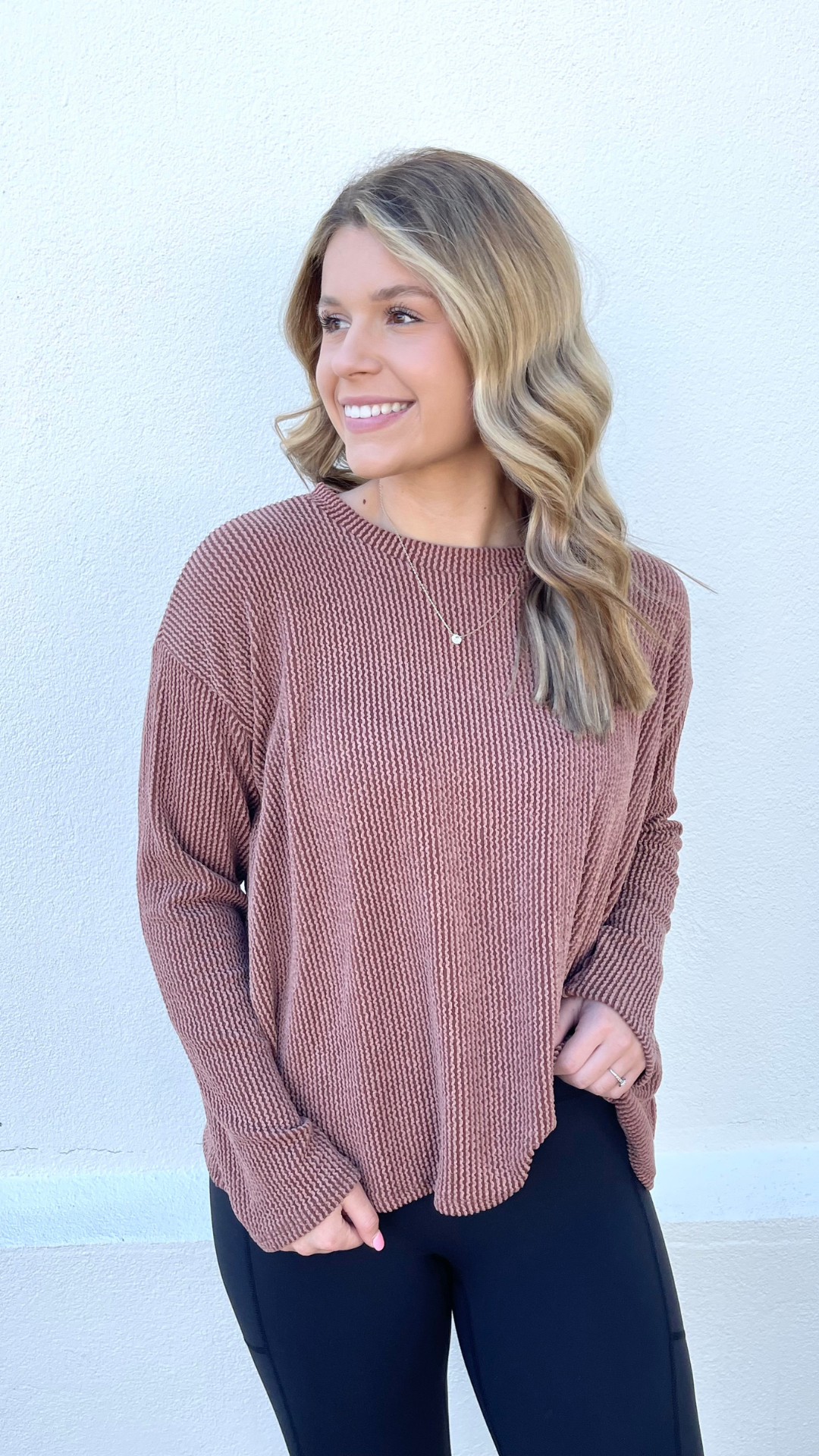 Long Sleeve Moa Ribbed Top