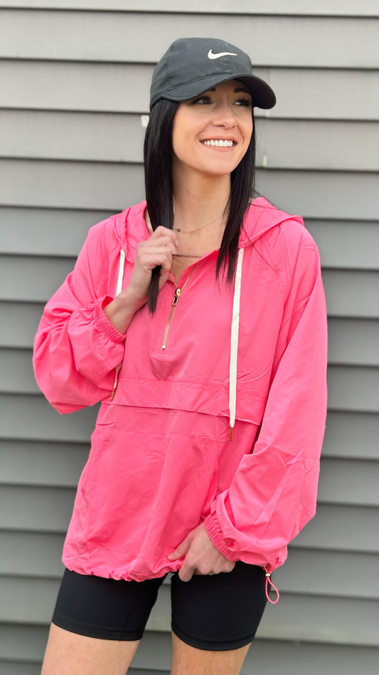 Neon Windbreaker Pullover