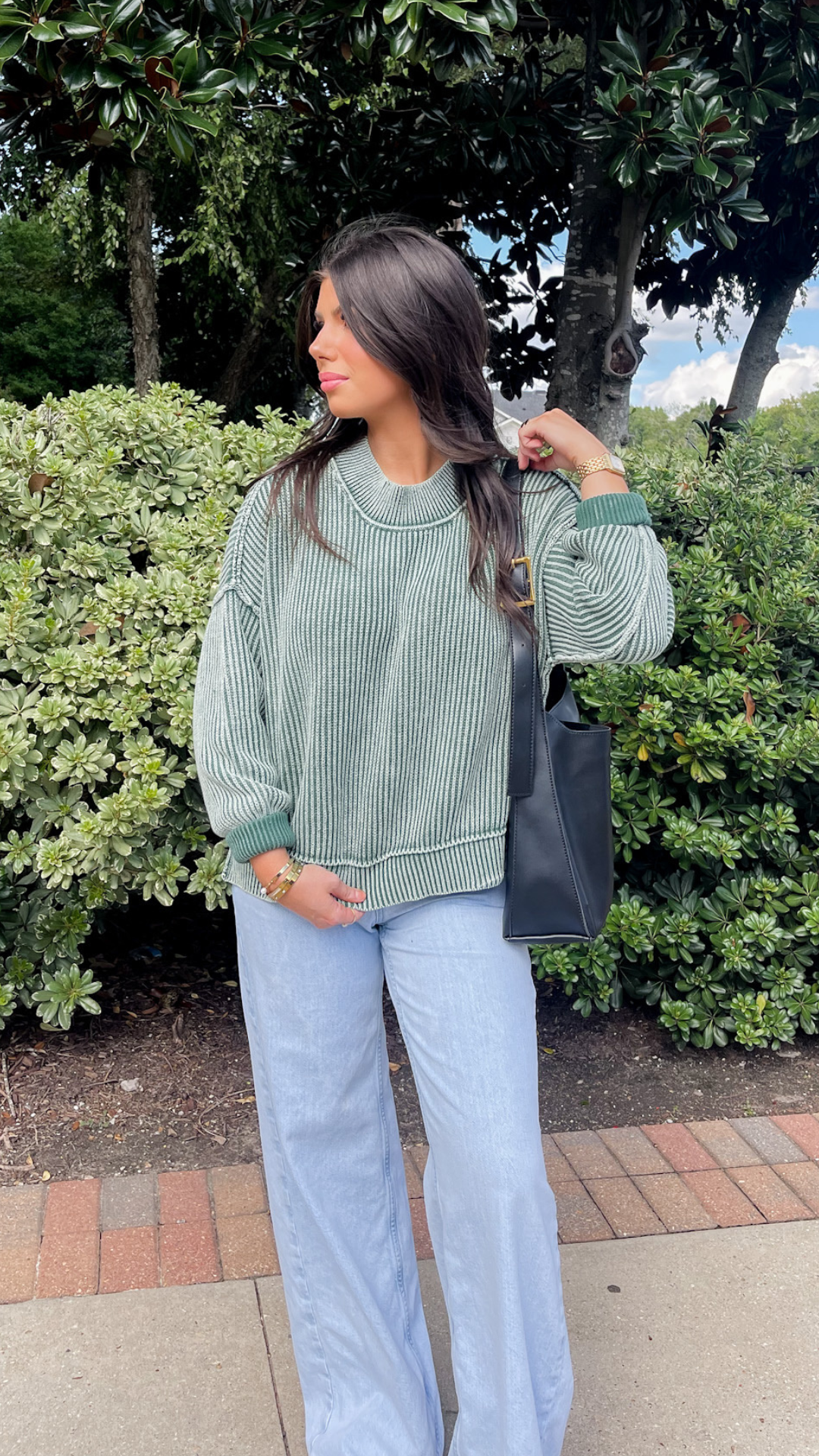 Washed Oversized Pullover Sweater