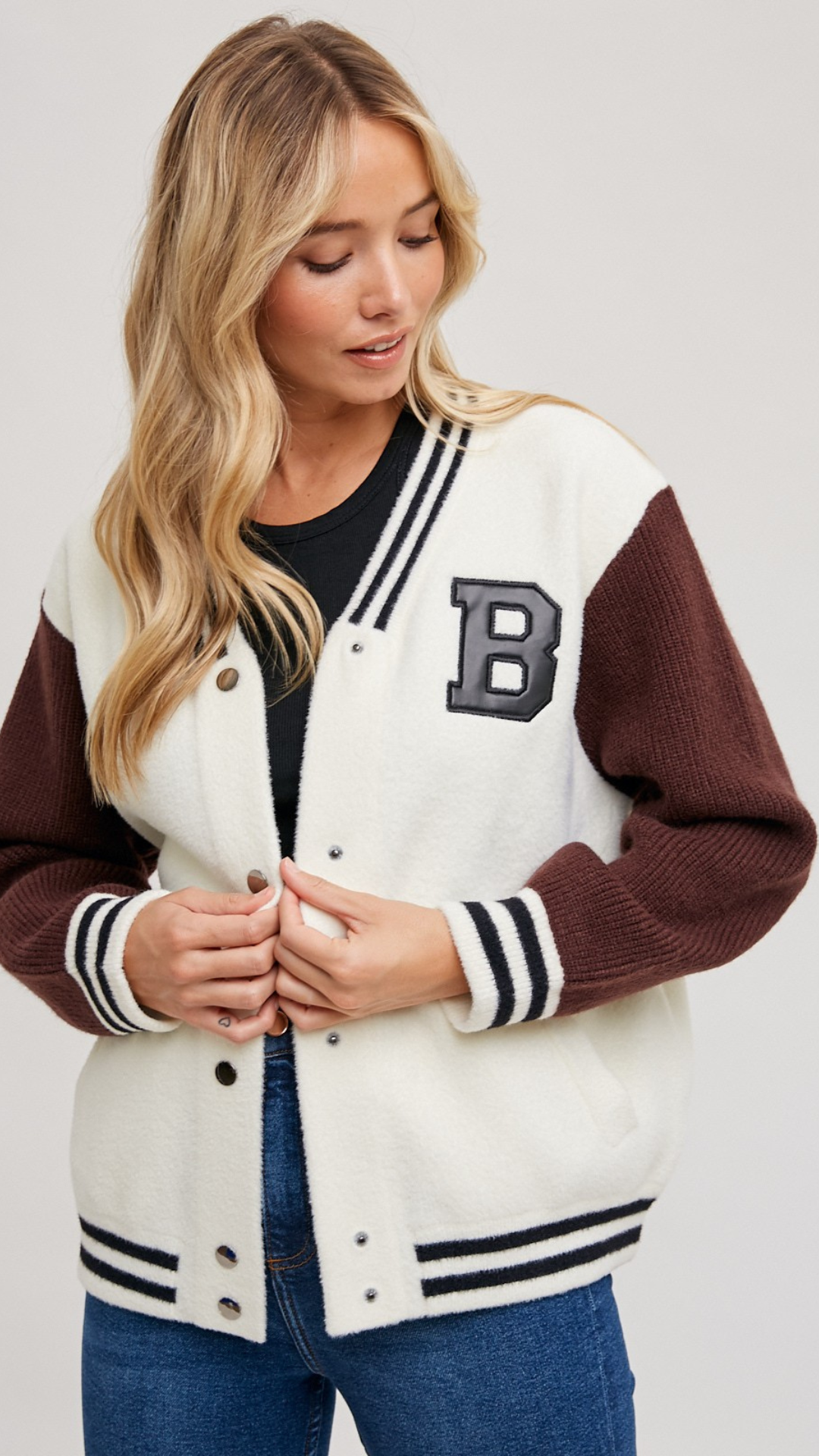 Built Sweater Varsity Jacket