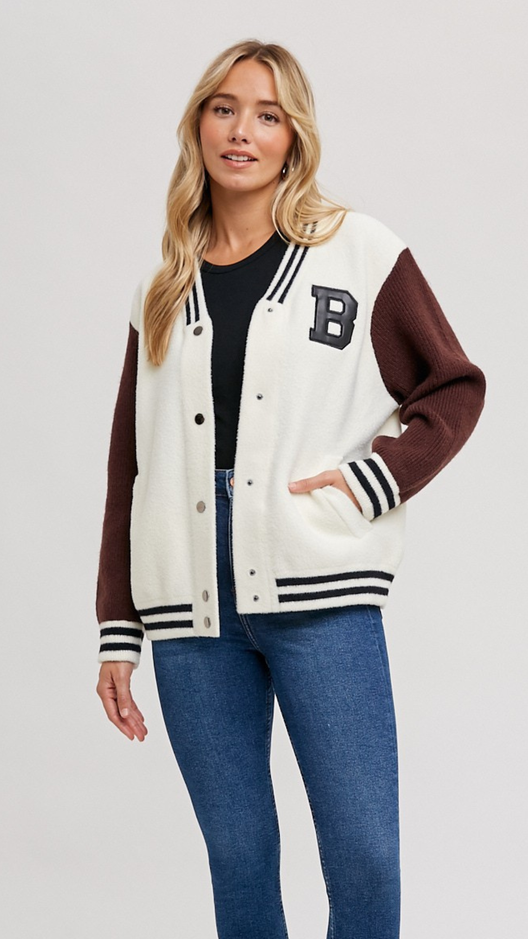 Built Sweater Varsity Jacket