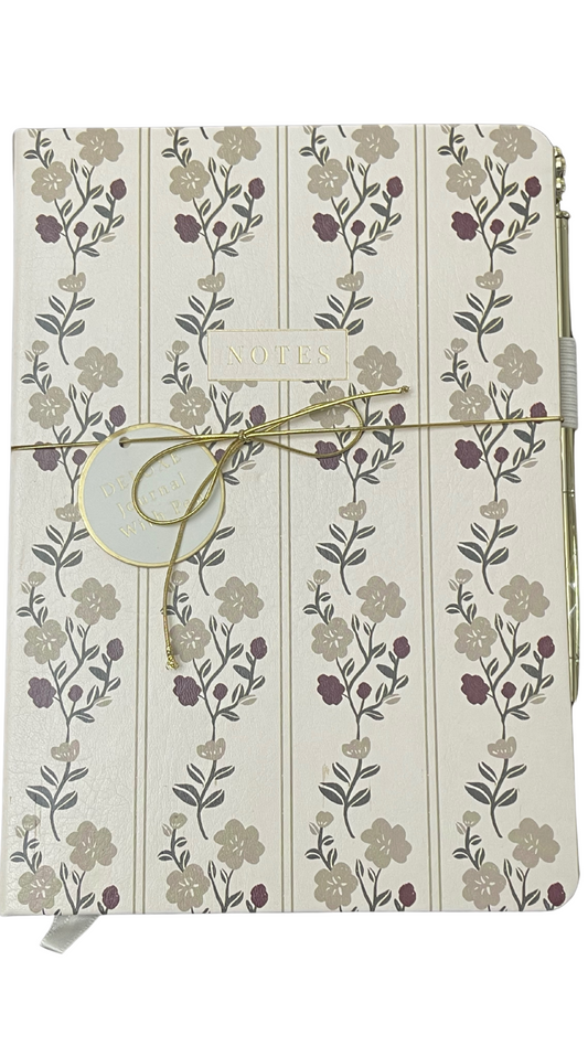 Floral Notes Journal w/Pen