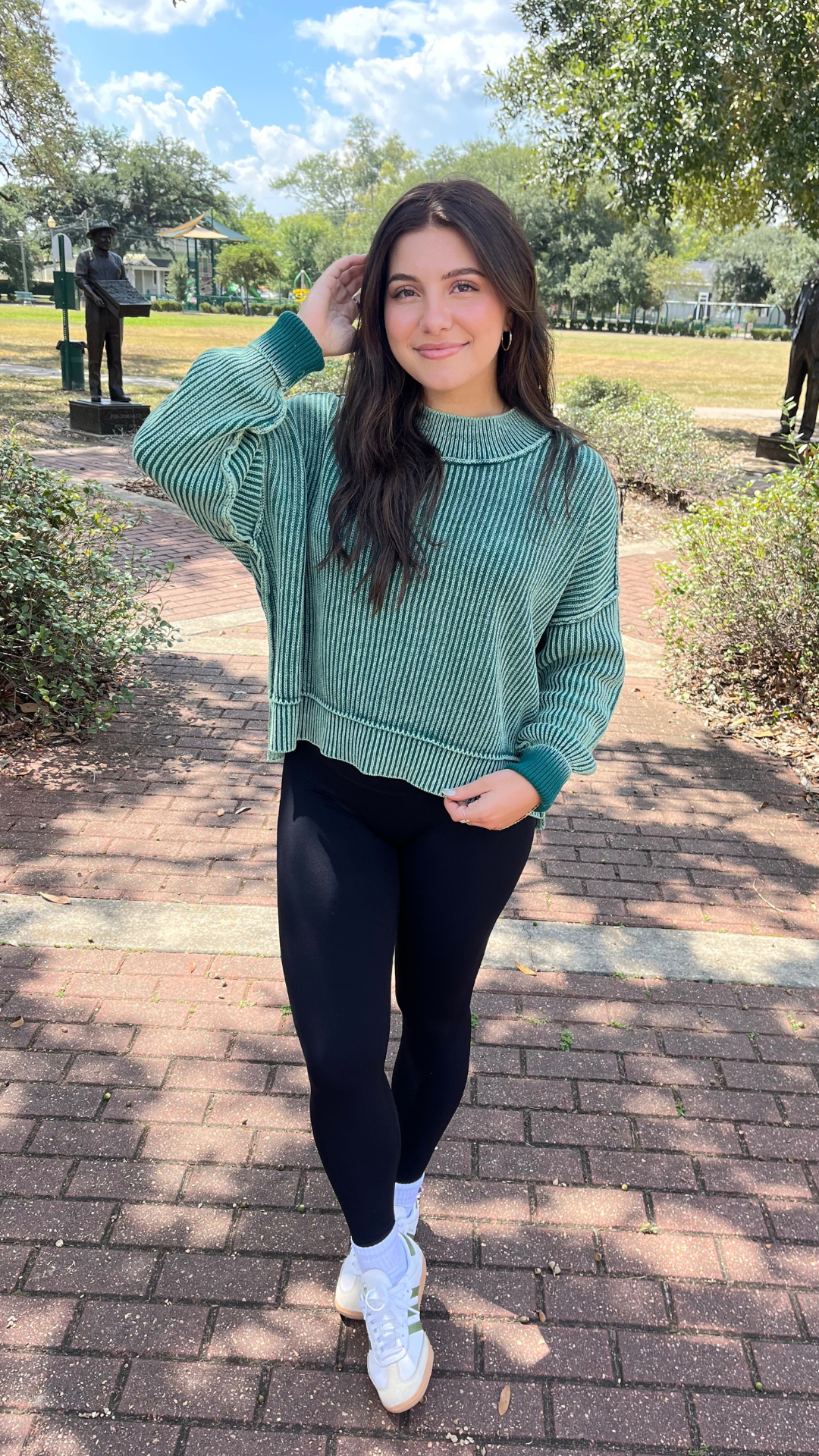 Washed Oversized Pullover Sweater