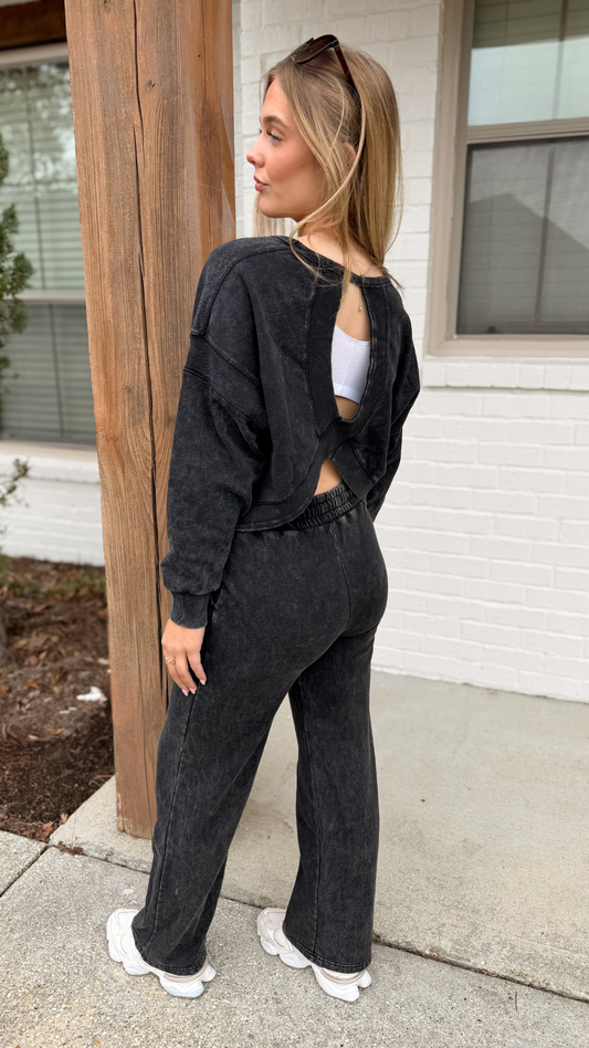 Charcoal Denim Washed Set