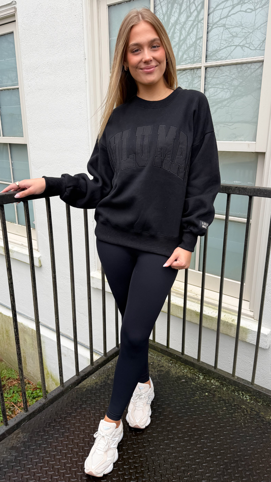 Lulu Mac Mono Black Sweatshirt