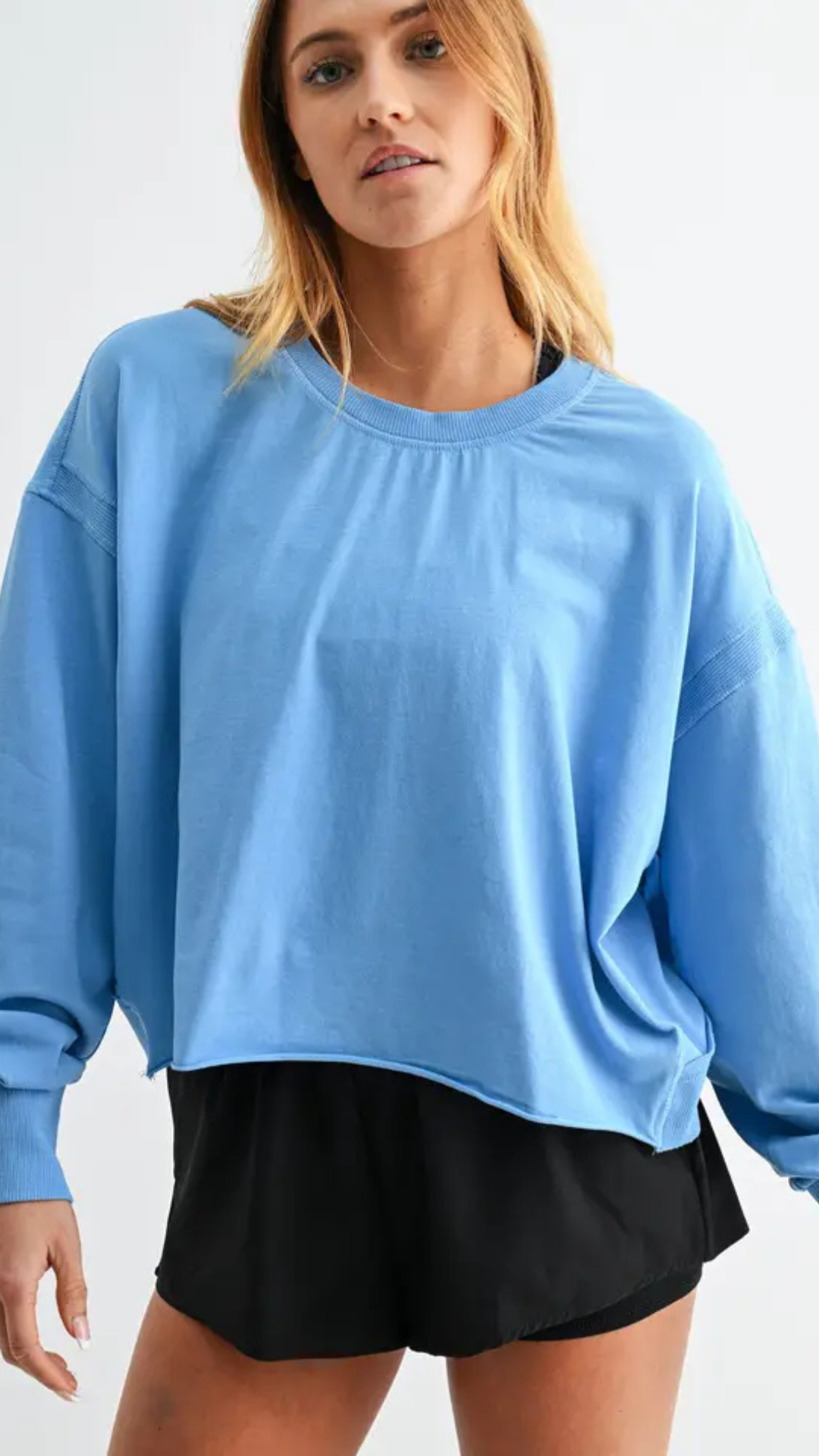 Pima Open Back Long Sleeve