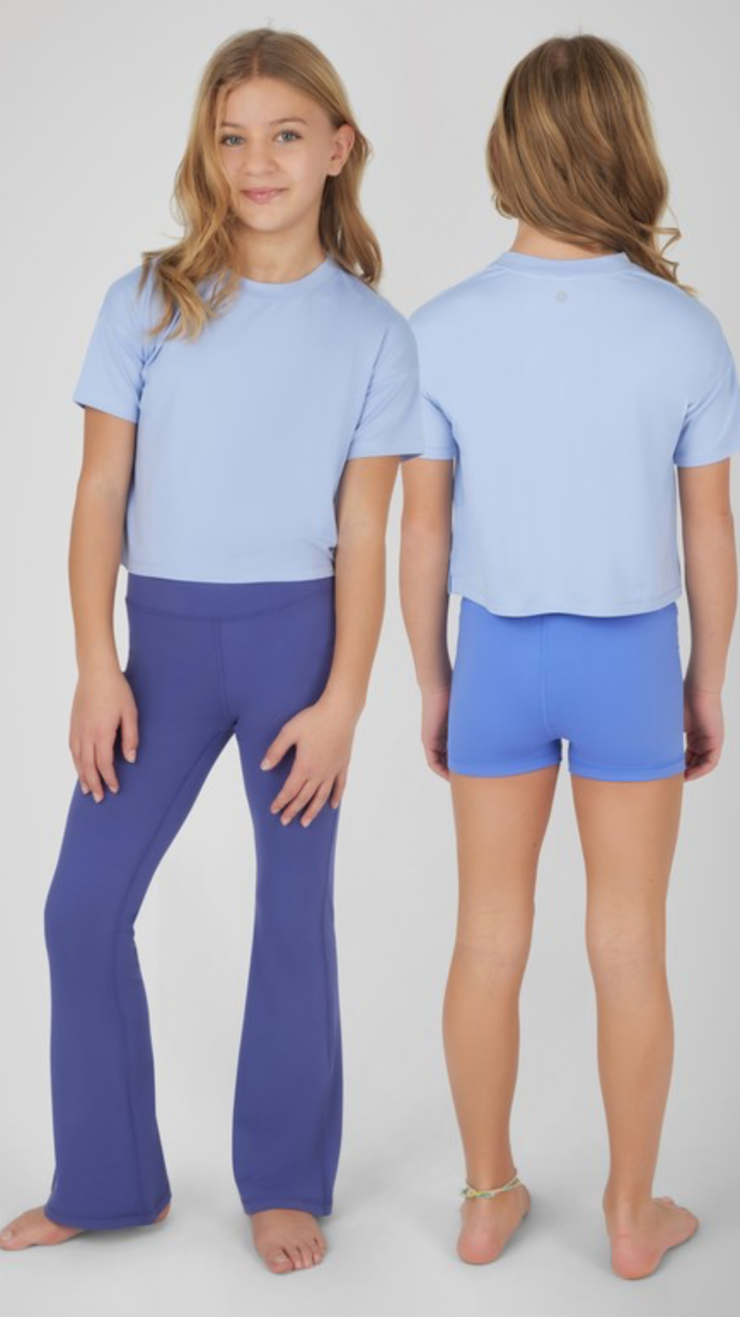 Girls 3 PC Flare/Tee/Biker Set