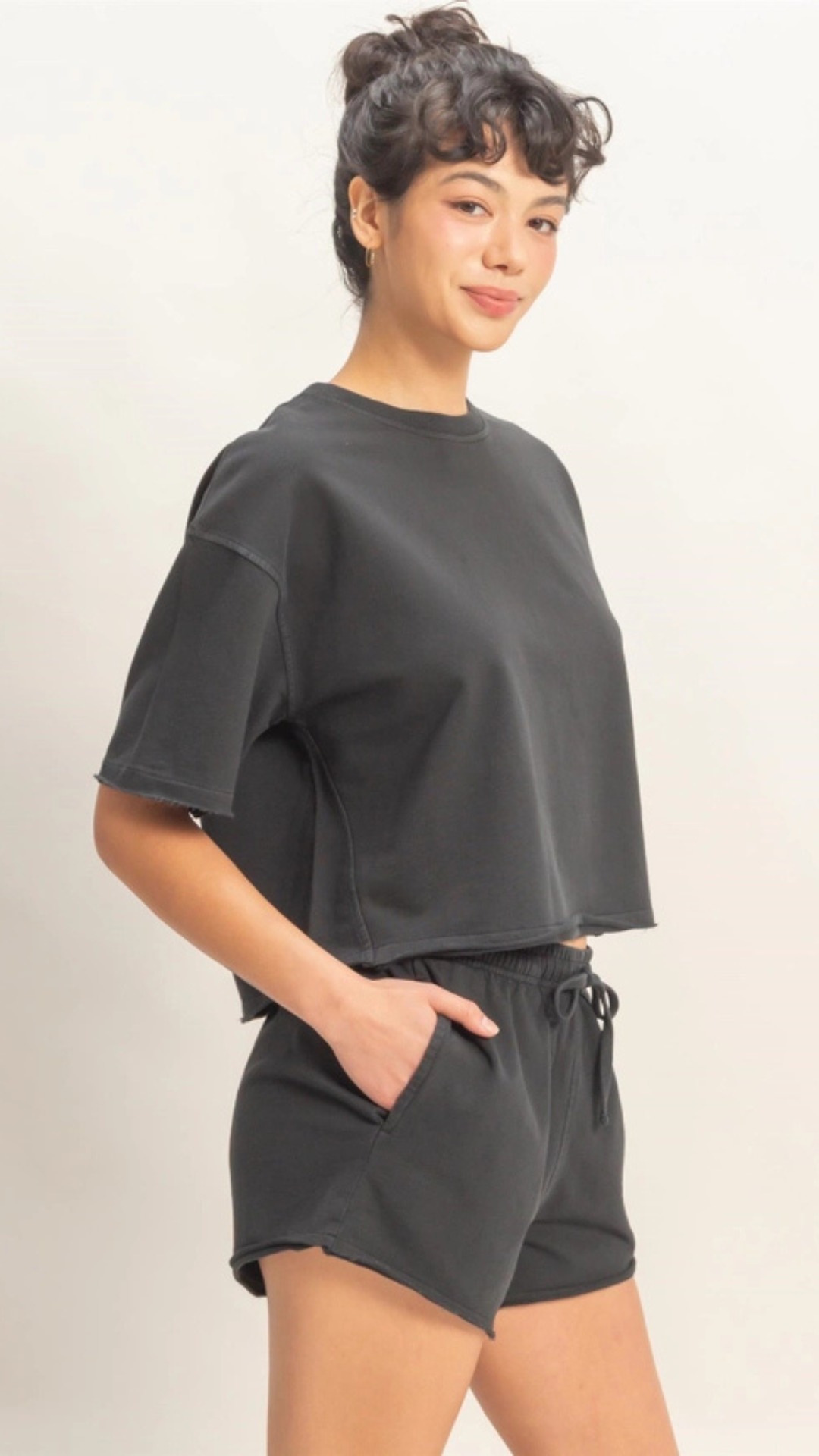 Raw Hem Tee Set