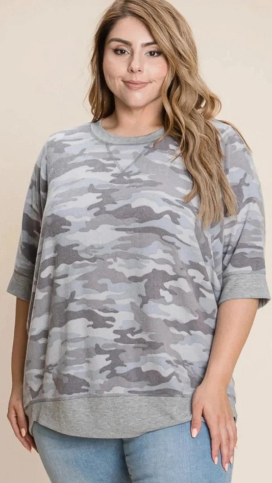 Seize The Day Camo Top-Plus