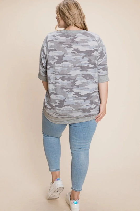 Seize The Day Camo Top-Plus